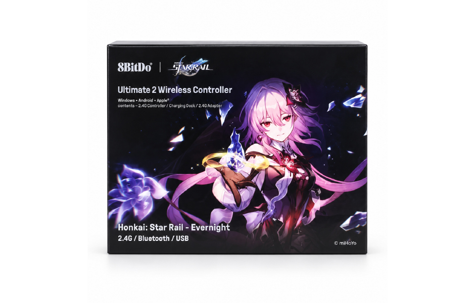 8BitDo Ultimate 2 Wireless Controller with Charging Dock - Honkai: Star Rail - Evernight